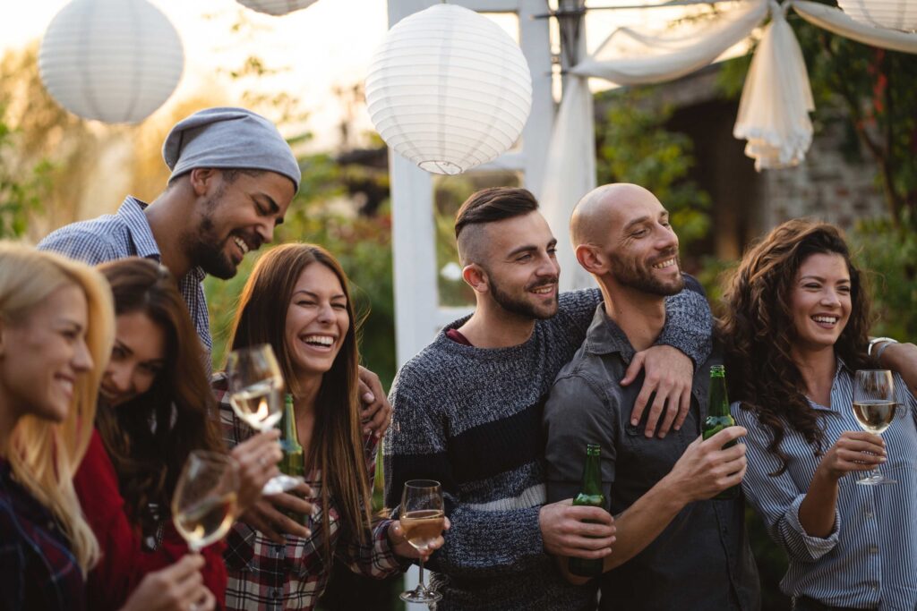 Group of friends hanging out.